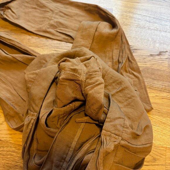 Lulus Tie Front Trouser Pants Brown Size Medium - Picture 12 of 15